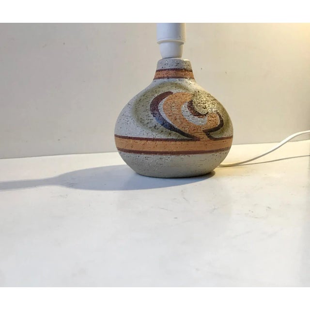 Chamotte Ceramic Table Lamp by Noomi Backhausen for Søholm, 1970s For Sale - Image 4 of 7