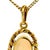 Vintage Italian 18k Gold Oval White Opal Rope Frame Pendant For Sale - Image 10 of 12