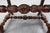Brown Louis XIII Walnut Stool with Carved Turned Stretchers and Upholstered Seat, France, 1600s For Sale - Image 8 of 12