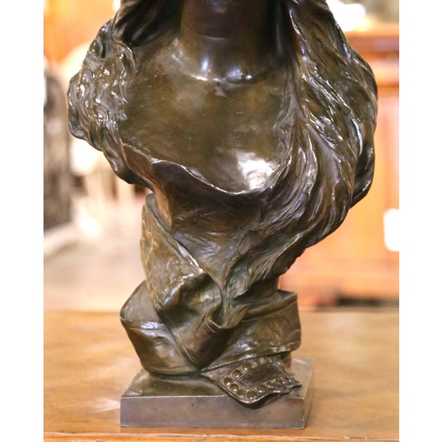 Late 19th Century 19th Century Belgian Bronze Bust “Judith” by Albert Hambresin For Sale - Image 5 of 13
