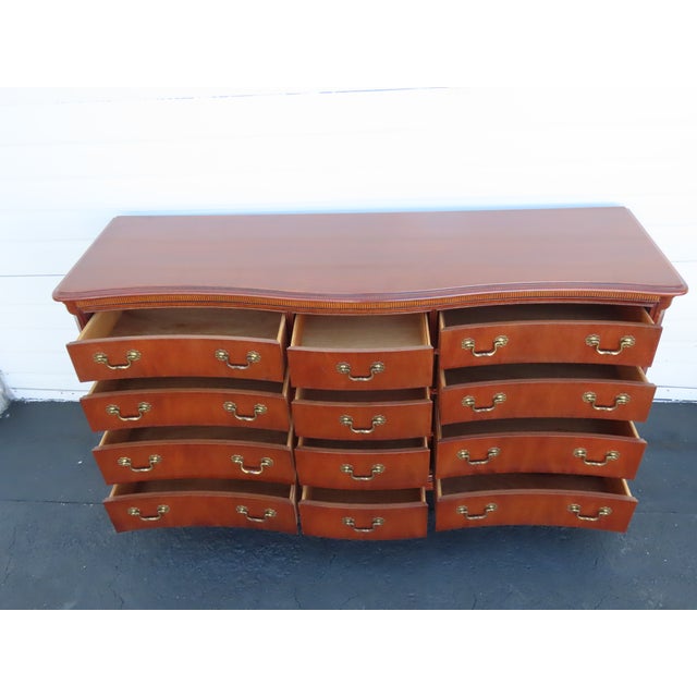 Lexington Furniture Lexington Mahogany Serpentine Long Dresser 6566 For Sale - Image 4 of 18
