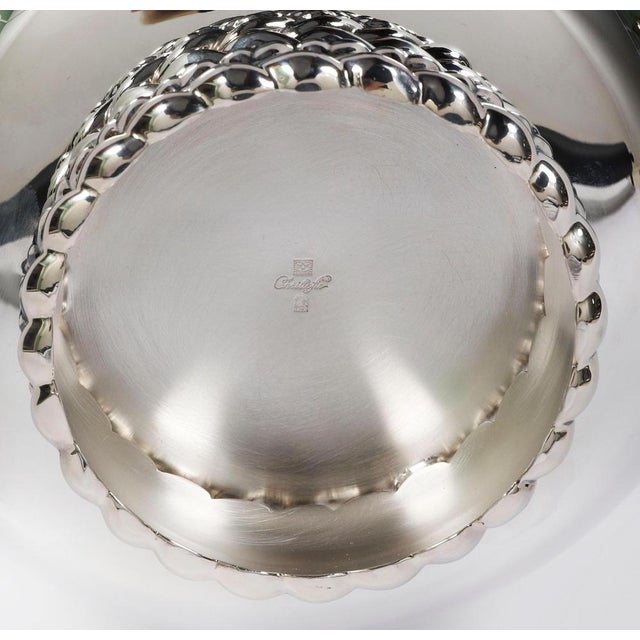 French Silver-Plated Babylone Bowl from Christofle For Sale - Image 6 of 17