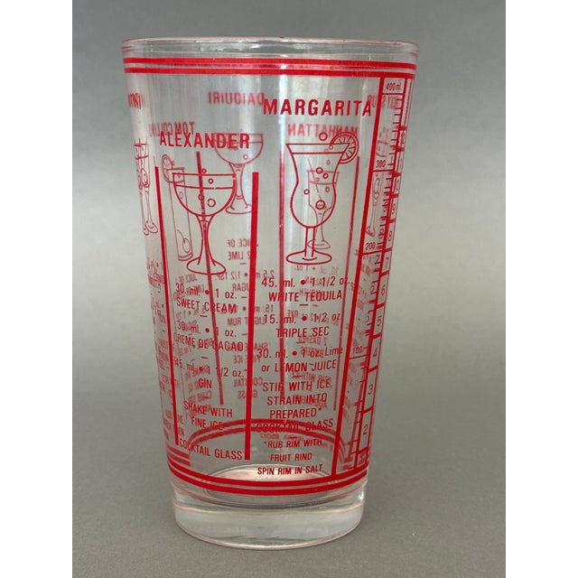 1960s Vintage Mid-Century Modern Bar Ware Phoenixware Bar Measuring Drink Glass For Sale - Image 5 of 13