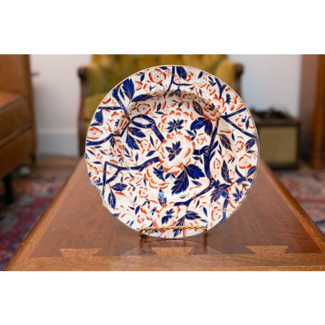 Pair Antique Royal Crown Derby Imari Porcelain Plates – Early 19th Century – Hand-Painted Gilt For Sale In Houston - Image 6 of 10