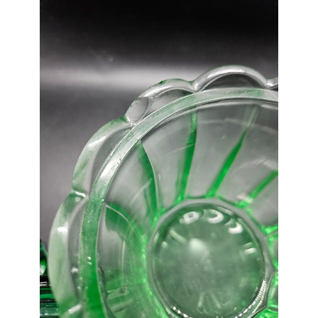 Vintage Item Is a Fenton Glass "Vulcan" Sea Mist Green Covered Candy Dish.