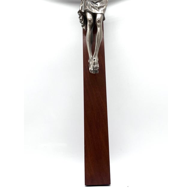 Large Antique Wall Cross with Jesus Figure, 1890s For Sale - Image 5 of 15