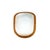 Brown Vintage Organic Wall Mirror with Wood-Veneered Panel, 1960s For Sale - Image 8 of 8
