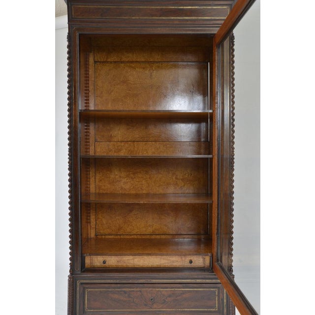 19th Century French Louis XVI Style Display Cabinet or Bookcase in Rosewood & Satin Birch For Sale - Image 5 of 18
