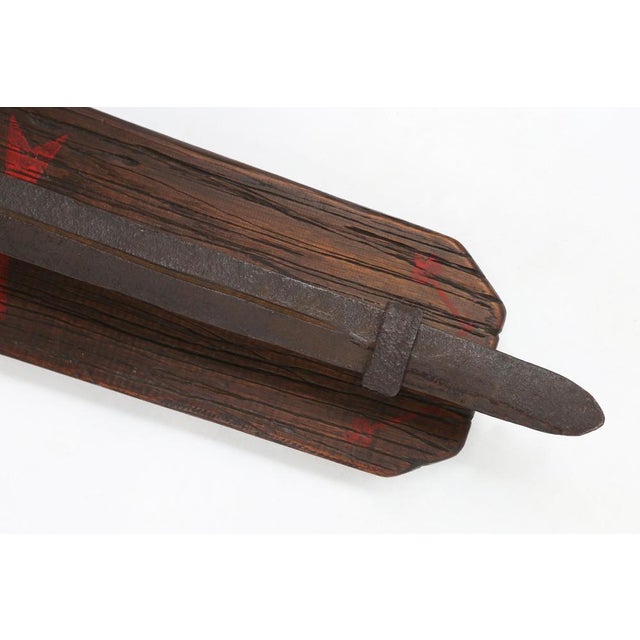 Brown Large Wall Lamp with Sword, 1950s For Sale - Image 8 of 15