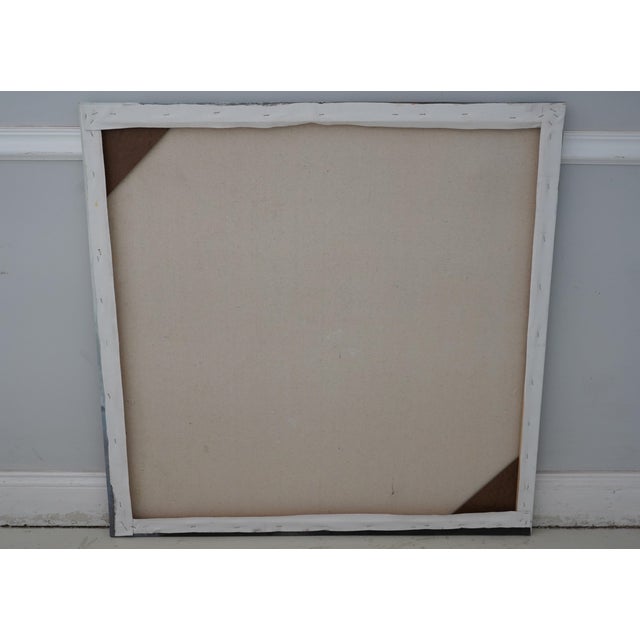 Modern Abstract Buddha Face Oil Painting on Canvas For Sale - Image 9 of 9