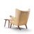 Hans Wegner for Ap Stolen Ap19 Mid Century Papa Bear Chair and Ottoman - Pair For Sale - Image 11 of 16