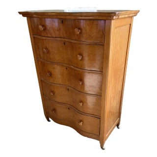 Early 1900s Birds Eye Maple Dresser/Chest of Drawers For Sale