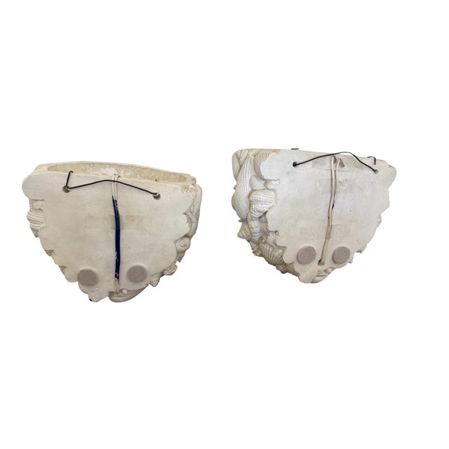 Richard Etts Plaster Shell Sconces For Sale - Image 9 of 12