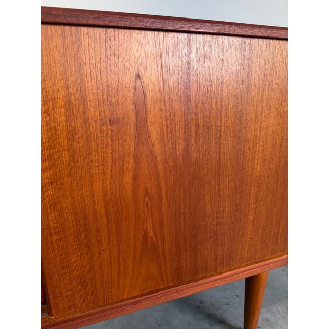 Long Danish Modern Teak Credenza by Clausen & Sons, Mid Century Modern For Sale - Image 12 of 12
