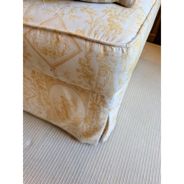 Custom Made Titley & Marr Toile Settee For Sale - Image 4 of 14