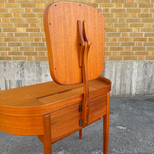 Wood Birgitta Dressing Table by Carl Malmsten for Bodafors, 1950s For Sale - Image 7 of 10