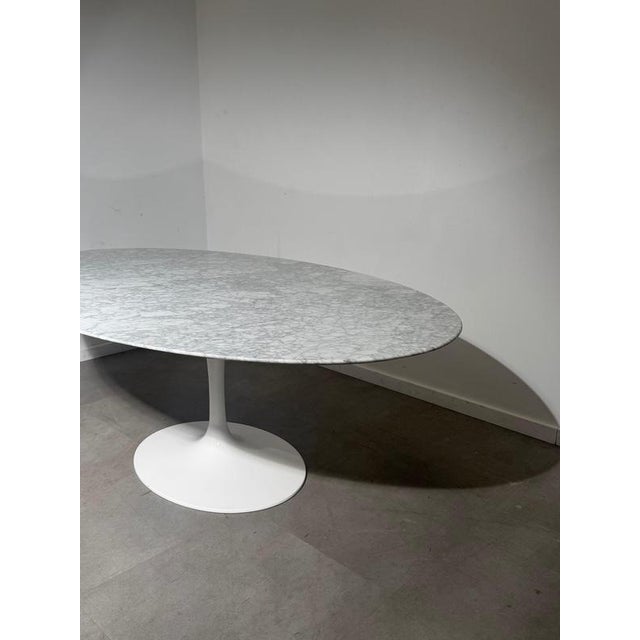 White Oval Tulip Dining Table and Swivel Chairs by Rudi Bonzanini, Italy, 1960s, Set of 7 For Sale - Image 8 of 13