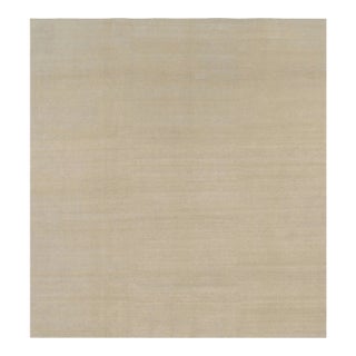 Rug & Kilim’s Oversized Contemporary Textural Solid Rug in Beige Tones - 13x14 For Sale
