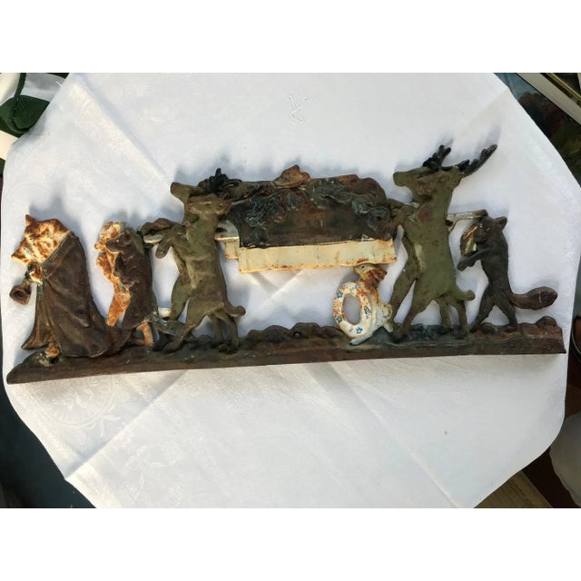 Iron Hunting Scene Wall Sculpture For Sale - Image 10 of 10