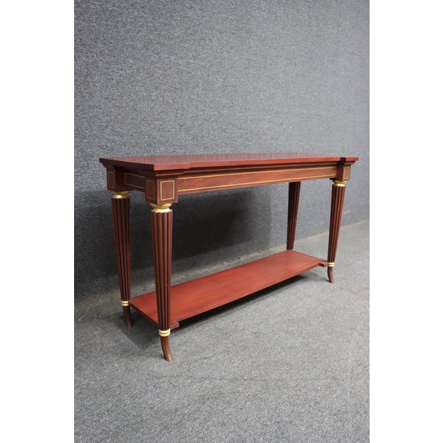 McLain Wiesand Custom Furniture McLain Wiesand Mahogany Console Table With Inlay For Sale - Image 4 of 12