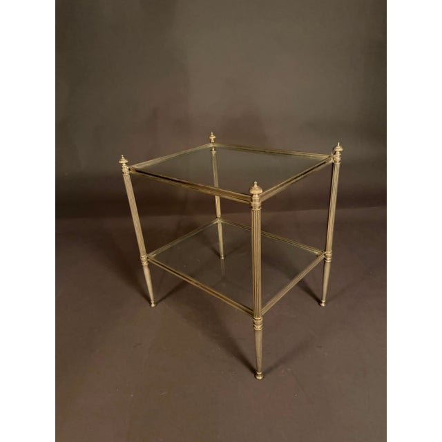 French Small Side Table, Nickel-Plated Bronze, Circa 1950 For Sale In Indianapolis - Image 6 of 15