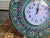 Handmade multi color wall clock made by copper. Colorful floral design for hanging. Great for displaying your unique home...