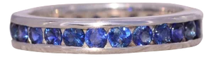 The Free Pasture: Sapphire Eternity Band in White Gold