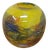 Mouth-Blown Studio Glass Vase in Yellow Tones attributed to Ioan Nemtoi, 2000s For Sale