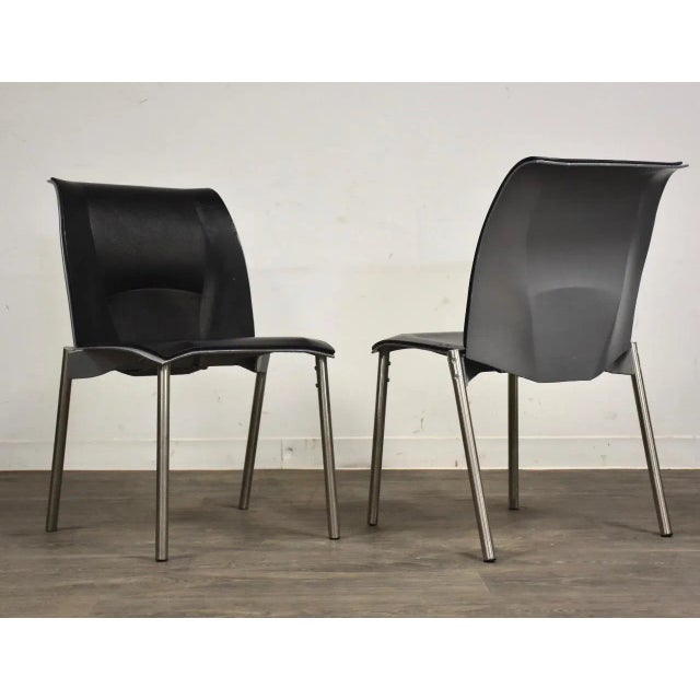 1990s Knoll Studios Fog Dining Chairs - Set of 8 For Sale - Image 5 of 12