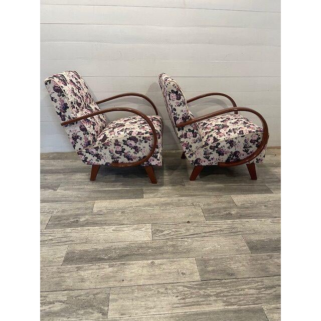 Art Deco Mad-Man Relax Chairs by Halabala for Up-Zavody, 1920s, Set of 2 For Sale - Image 3 of 7