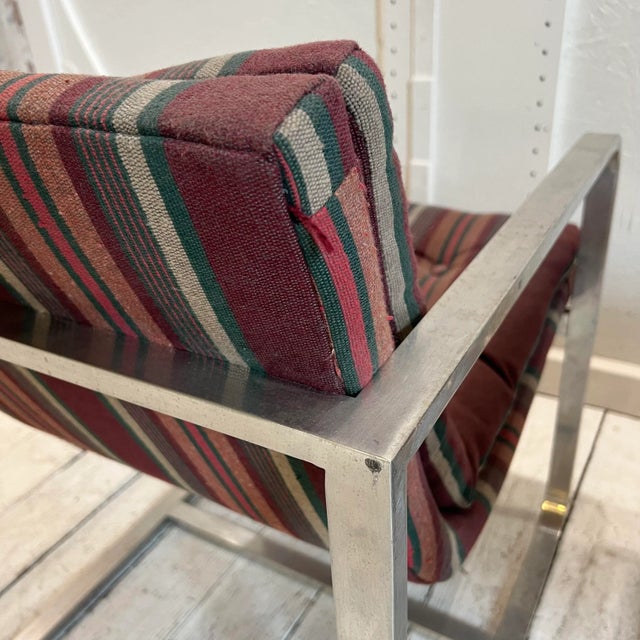 Mid Century Modern Brushed Aluminum Club Chairs For Sale In Cleveland - Image 6 of 10