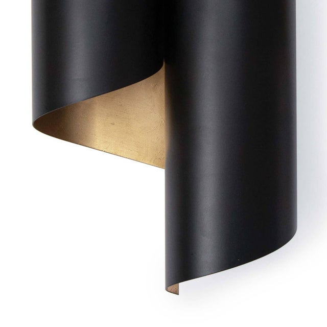 Traditional Regina Andrew Folio Aluminum Sconce, Black & Gold For Sale - Image 3 of 7
