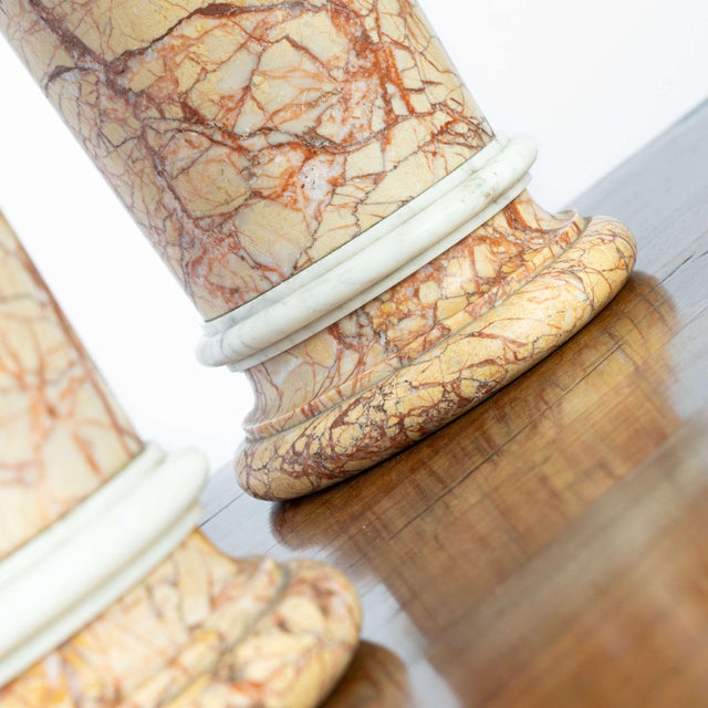 Antique Italian Marble Columns, Set of 2 For Sale - Image 3 of 6