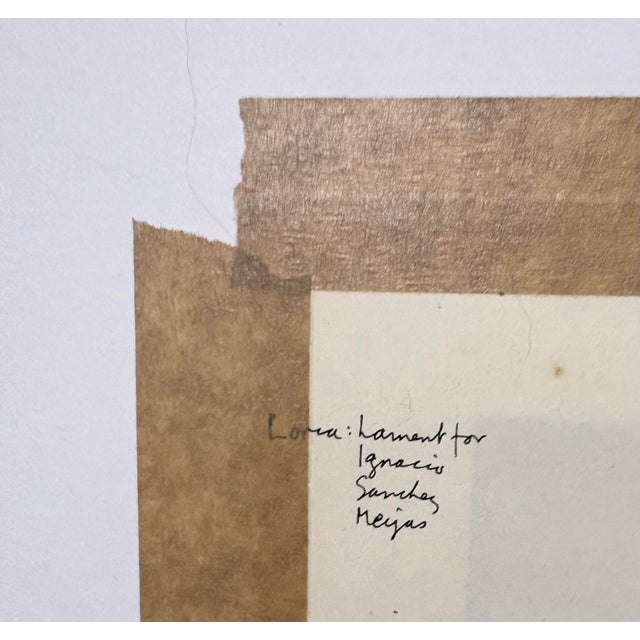 Original Vintage Abstract Ink Drawing of a Standing Man by Michael Davies For Sale - Image 6 of 9