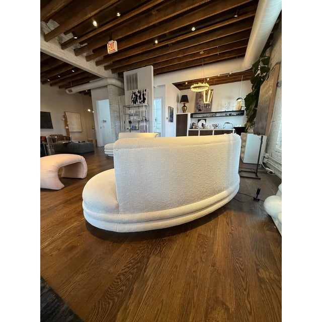 One Vintage Kidney Shaped Sofa For Sale - Image 9 of 12