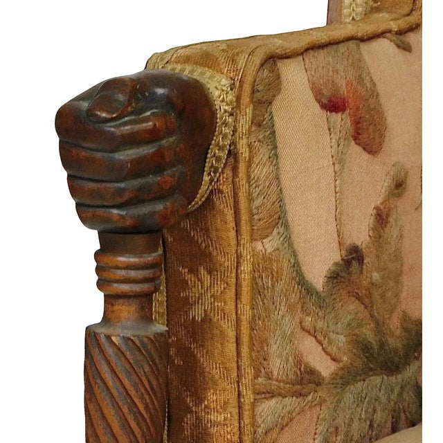 A Truly Remarkable French or Canadian Provincial Beech Anthropomorphic Wing Chair. Mortise and Tenon throughout including...