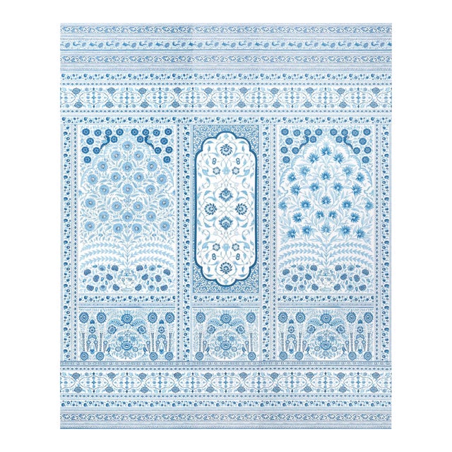 SAMPLE - Schumacher X Mark D. Sikes Montecito Panel Set In Indigo For Sale