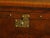 Brown English Turn of the Century Leather Trunk with Brass Accents and Monogram, 1900s For Sale - Image 8 of 12