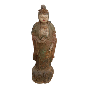 Vintage Beautifully Carved Standing Buddha