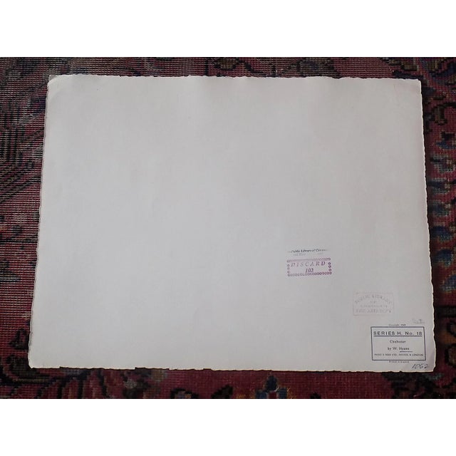 This vintage mid 20th century landscape lithograph (offset) depicts Chichester, England after the watercolor by the listed...