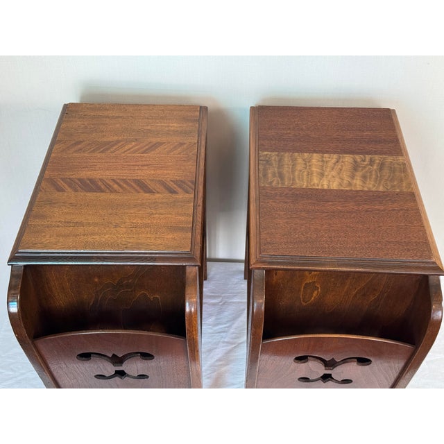 Art Deco Pair of 1930’s Art Deco Magazine Rack Side Tables. For Sale - Image 3 of 11
