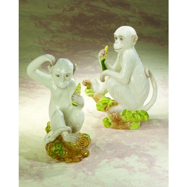 These whimsical monkeys are hand painted. They play well together or alone! Well suited for any decor. Care Instructions:...