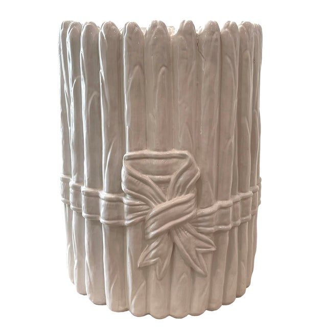 Italian Mid Century Asparagus White Side Table Garden Stool Chairish