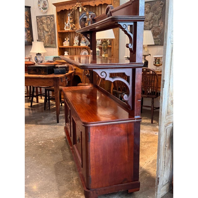 19th Century Mahogany Etagere With Lion Mask Handles For Sale - Image 10 of 14