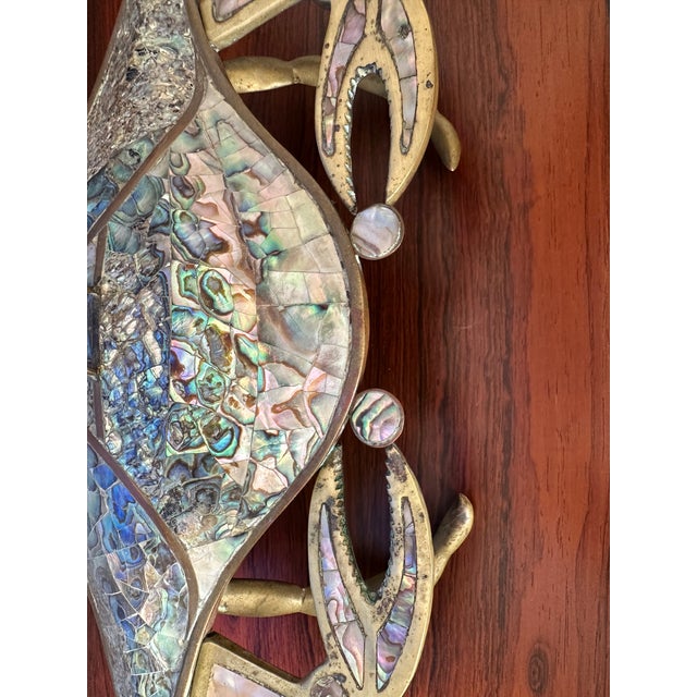 Hollywood Regency 1970s Brass Crab Sculpture Trinket Box For Sale - Image 3 of 12