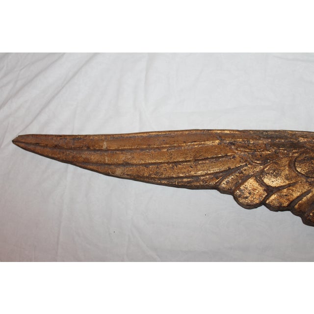 1970s Vintage Carved Large Gold Gilded Wood Angel Wings Religious Art ...