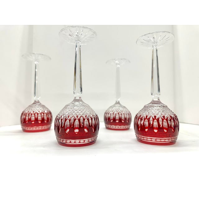 Set of 4 Vintage Waterford Crystal Clarendon Ruby Wine Hock Glasses $450 These beautiful Waterford Crystal Clarendon Ruby...