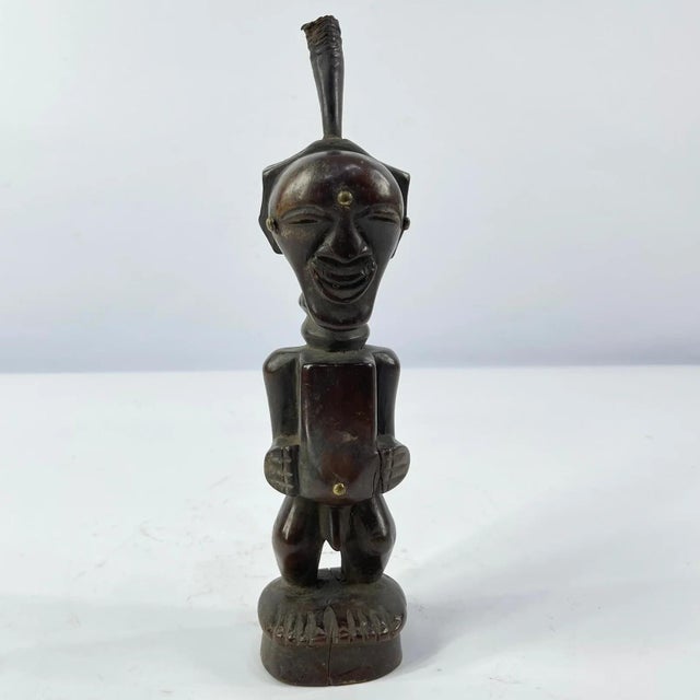 Early 20th Century Early 20th Century Songye Nkishi Power Fetish Miniature Figure For Sale - Image 5 of 7