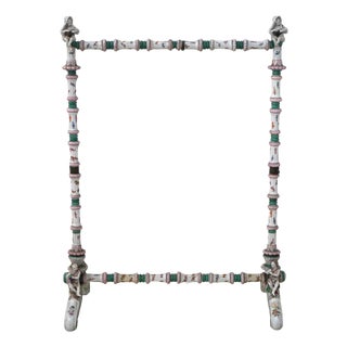 Italian 19th Century Antique Porcelain Fire Screen Frame For Sale