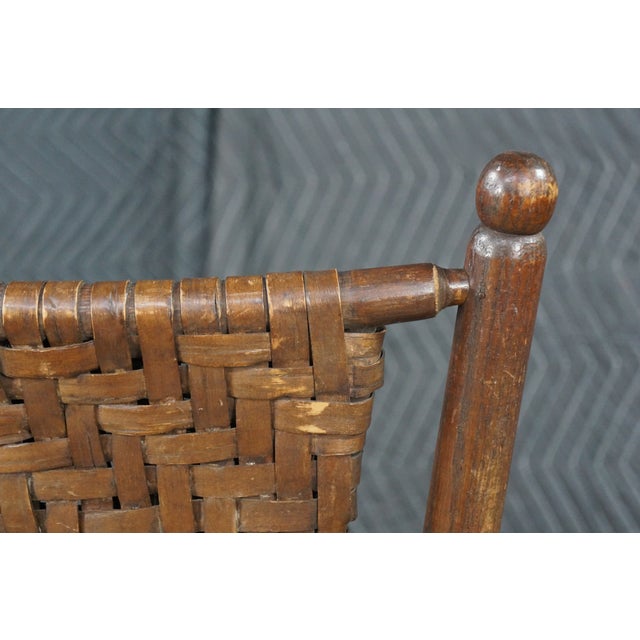 3 Vintage Old Hickory Arts & Crafts Mission Rustic Oak Lodge Paddle Arm Chairs For Sale - Image 14 of 18